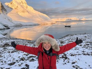 Julia in Svalbard as part of The Arctic Circle residency in the fall of 2022.
